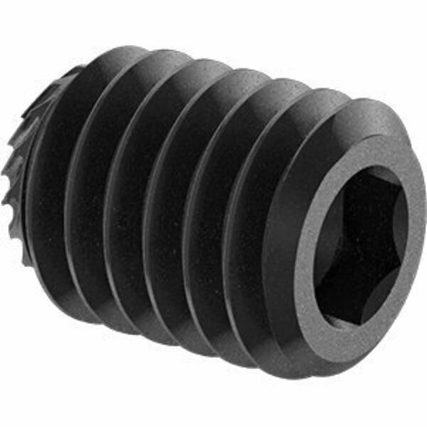 Bsc Preferred Alloy Steel Knurl-Grip Cup-Point Set Screw Black Oxide 3/8-16 Thread 1/2 Long, 50PK 90289A619